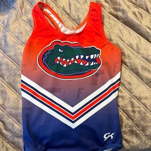 GK Orange and Blue Gator Leotard
